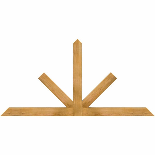 Ekena Millwork Saratoga Rough Sawn Timber Gable Bracket, Western Red Cedar, 72"W x 36"H x 2"D x 4"F, 12/12 Pitch GBW072X36X0204SAR00RWR - main